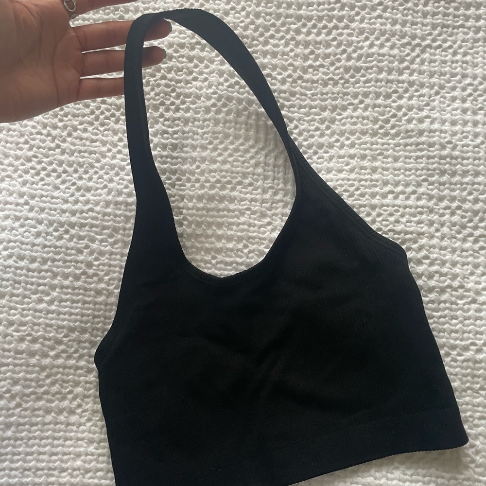 Black halter top